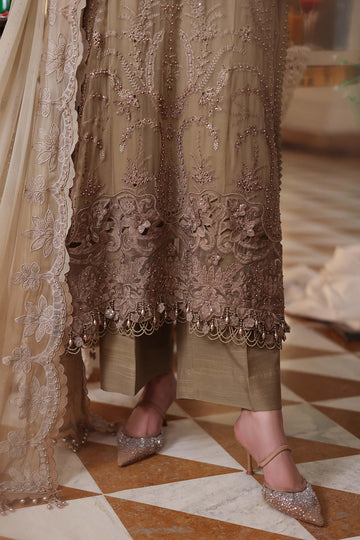 3 Piece stitched Embroidered Chiffon Suit (inspired)