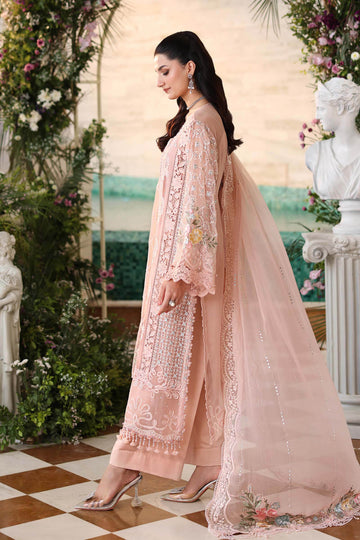 3 Piece stitched Embroidered Chiffon Suit (inspired)