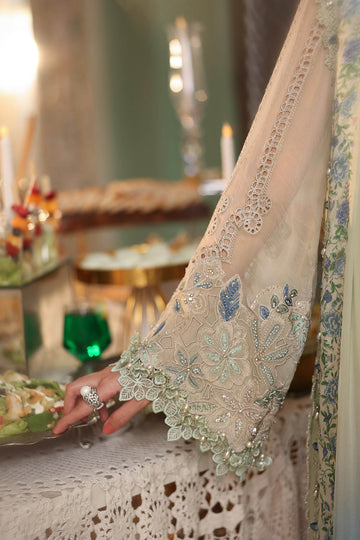 3 Piece stitched Embroidered Chiffon Suit (inspired)