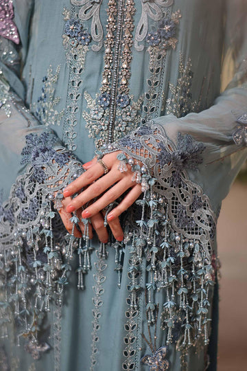 3 Piece stitched Embroidered Chiffon Suit (inspired)