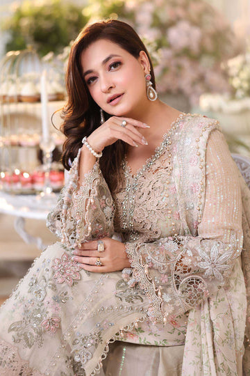 3 Piece Stitched Embroidered Chiffon Suit (inspired)