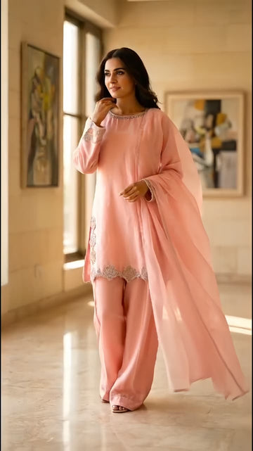 Blush Tilla Embroidered Ensemble